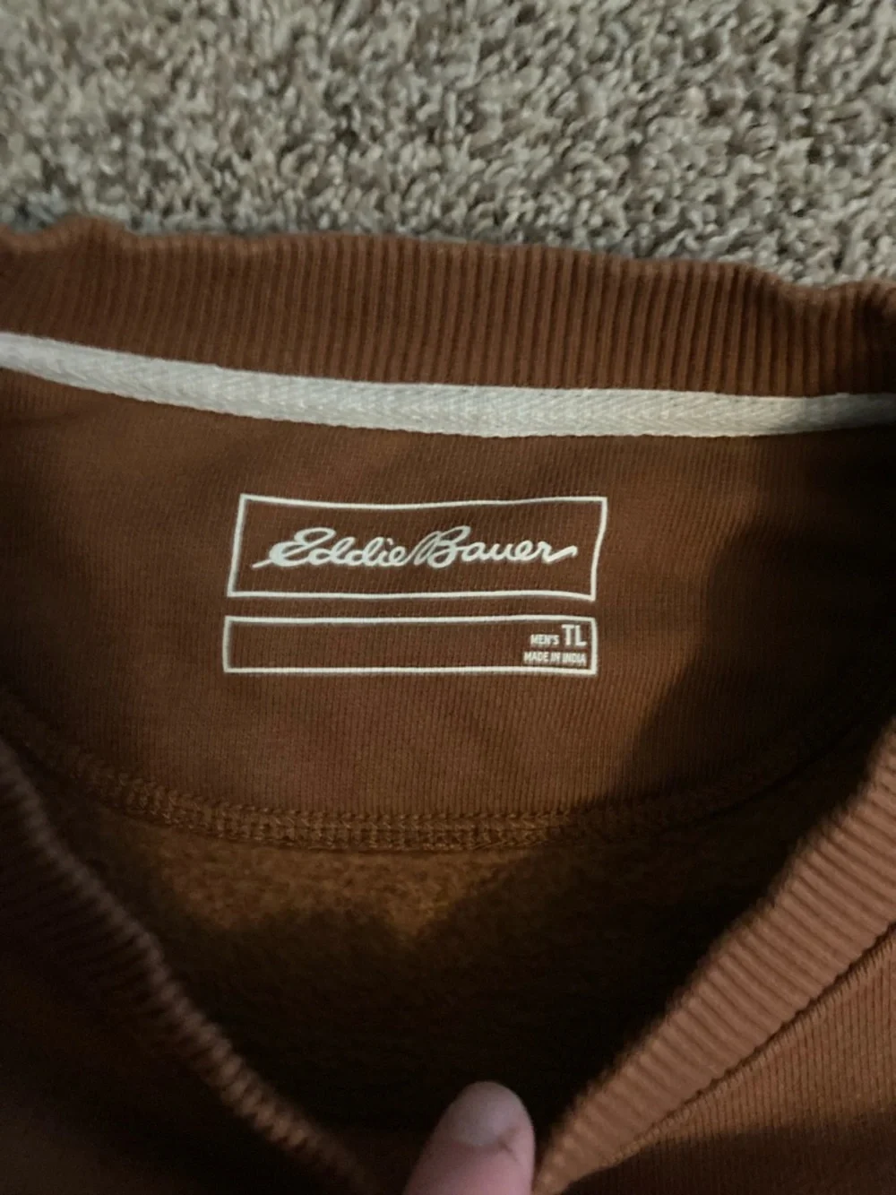 Eddie Bauer Brown Crewneck Sweatshirt with White Logo - Picture 4 of 4